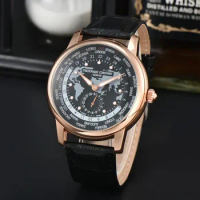 2024 Fashion Simple Frederique Constant Table Leisure Auto Date Men's Watch Premium Leather Watch Band Quartz Watch