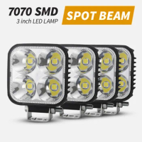 Car Driving Work Light Off Road 3" inch Spot Light for Truck Tractor 4x4 Atv Boat LED Headlights 24V LED Beam
