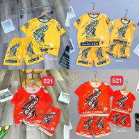 Đồ bộ đùi  Sting vàng đỏ hottrend cho cả gia đình