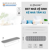 Kệ Để Đồ Nhà Tắm Nhà Bếp Dán Tường ECOHOME X2, Kệ Chứa Đồ Đa Năng, Không Cần Khoan Tường