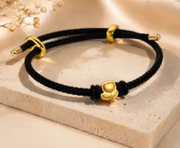 Gelang Emas Model Tali Liontin Bunga Koleksi Josean Elegant Emas Asli