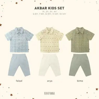 BOHOPANNA - RAYA COLLECTION - AKBAR KIDS SET - Setelan Baju Muslim - Baju Koko 1Y FAISAL