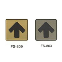 【文具通】標示牌指標銅牌 FS-809 箭頭 金色 8x8cm AA010580