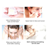 Natural Goat Milk Bath Soap Sea Salt Soap Exfoliating Acne Deeply Clean Problem