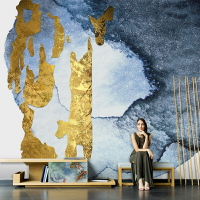 簡約北歐輕奢風藝術壁紙抽象客廳電視背景墻紙壁畫臥室床頭墻壁布