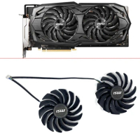 2pcs VIDEO CARD FAN NEW 95MM 4PIN PLD10010B12HH PLD10010S12HH For MSI Radeon RX 5600 XT GAMING Graphics Card Cooling Fans