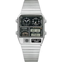 CITIZEN 星辰錶 Chronograph 復古計時電子腕錶(JG2101-78E)-32.5x40.6mm-黑面鋼帶【刷卡回饋 分期0利率】【APP下單點數13倍送】