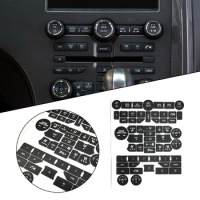 Car Button Repair Decals Climate Control Radio Stickers For SAAB 3rd Gen 9-5NG 9-4X High Grade Vinyl Multimedia Air Conditioner