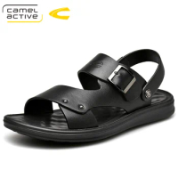 Camel Active 2019 New Classic Men Sandals Comfortable Men Summer Casual Shoes Genuine Leather Soft Men Breathable Slippers