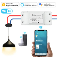 Smart Home House WiFi Relay Switch Voice Remote Control Breaker Home Automation Work With Apple Homekit/Alexa/Google Assistant