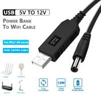 USB Power Boost Line DC 5V to 12V 9V Step UP Modem Converter Cable 5.5x2.5mm Plug Usb To DC Cable for Wifi Router Lamp Speaker