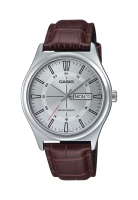 Casio Casio Jam Tangan Pria - Brown Silver - Leather Strap - MTP-V006L-7CUDF