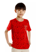 FOREST Forest CNY Round Neck Printed Men /Ladies/ Kids Tee | CNY 2025 Family T-Shirt - FK20300-51Red
