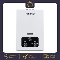 NIKO Gas Water Heater Gas OGW-6 (B) 6L/Min Pemanas Air Instan LPG Shower Set Basic Packing White