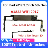 32/64/128/256GB 2017 9.7inch for iPad 5 Motherboard Logic Board Original A1822 Clean iCloud For Ipad 5th Mainboard
