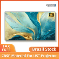 NP Brazil Stock Black Series Pet Crystal Screen 4K Fixed Frame Wall for UST Beamer for Laser Projector Screen