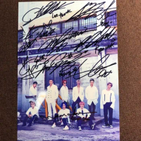 hand signed SJ Super Junior autographed group photo TIME SLIP 5*7 19P1