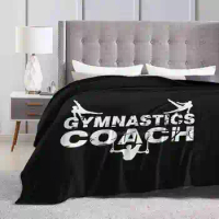 Gymnastics Coach , Men's Gymnastics Dark All Sizes Soft Cover Blanket Home Decor Bedding Gymnastics Coach Trainer Coaching Do