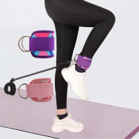 Hip and leg training strap, leg hook-up for power rack, fitness ankle strap, leg muscle trainer, rop