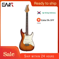 EART Electric Guitar YMX-SG3 22F Stainless Steel Fret Single SSS Pickups Vintage Style Satin Finish Guitar