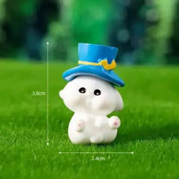 Mainan Anak Pajangan Dekorasi Rumah Kucing Animal Kelinci Furniture Rumah Mini Hiasan Rumah Mainan V