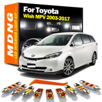 MDNG Canbus Car LED Interior Map Dome Light Kit For Toyota Wish MPV 2003-2011 2012 2013 2014 2015 2016 2017 Led Bulbs No Error