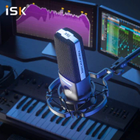 iSK iKG1000 professional phantom powered studio condenser recording microphone phone computer universal for live broadcast
