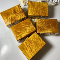 【限時優惠】金絲楠木小葉楨楠珠寶首飾盒便攜滿紋實木盒茶葉收納盒
