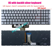 New US silver with backlit keyboard For HP x360 Convertible 15-ER**** laptop