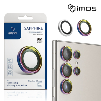 iMos Samsung Galaxy S24 Ultra 藍寶石金屬框鏡頭保護貼 - 五顆(鈦合金-2色)