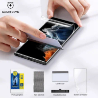 SmartDevil 2Pcs Screen Protector for Samsung Galaxy S23 Ultra S22 Plus Soft Film Galaxy S22Ultra S23Plus Full Glue Cover