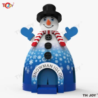 8x5m Inflatable Snowman Igloo Christmas Snow Theme Bounce House For kids