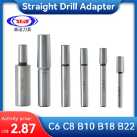 SENO C6 C8 C10 C12 C16 C20 B10 B12 B16 B18 B22 Straight Shank Drill Chuck Connecting Rod Milling Machine Tie Rod Drill Adapter