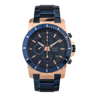 Alexandre Christie Jam Tangan Pria Alexandre Christie AC 6141 MC BURBU Chronograph Men Blue Dial Blu