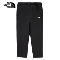 【The North Face 官方旗艦】北面男款黑色DWR防潑水附腰帶戶外徒步長褲｜89ZVJK3