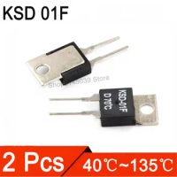 2Pcs KSD 01F 40-135 DegC NC Normally Closed NO Normally Open 1.5A Thermal Switch Temperature Sensor Thermostat KSD-01F JUC-31F
