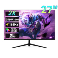 27 Inch 2K 165Hz Desktop Monitor 2560*1440 HDR 100%SRGB 1MS Freesync Game Computer Display IPS VA Curved Straight Screen HDMI/DP