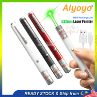 USB Rechargeable Green Laser Pointer 532mm Continuous Line Laserpointer Lazer Pen Presentation