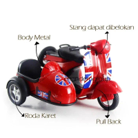 Diecast Miniatur Motor Classic Novel Style Pasti Ori