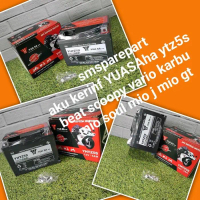 diskon! - aki kering gs gtz5s dan yuasaha beat scopy vario karbu mio solue mio j mio gt jupiter mx n