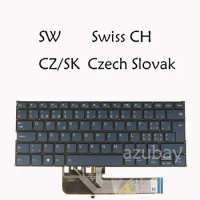 Blue Backlit Keyboard For Lenovo Ideapad 530S-14ARR 530S-14IKB 530S-15IKB C340-14API C340-14IML C340-14IWL Swiss Czech Slovak
