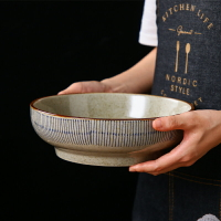 日式陶瓷大號碗湯碗面碗餐廳深盤小龍蝦盤水煮魚盤水煮牛肉碗菜盆1入