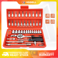 2025HotsaleVODELL 46PCS Wrench Set Spanner Socket Tool Set Chrome Vanadium Box SATA Hand Tools Durab