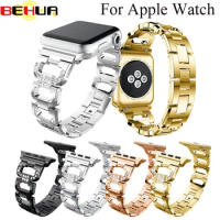 Bling Watchband For Apple Watch Band Adapter for Watch Series 1/2/3/4/5/6/7/8 42MM/44MM/45MM 38MM/40MM/41M Wristband Sport Strap