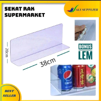 CUSTOM SEKAT PEMISAH ETALASE MINIMARKET UK 20 X 38CM / SEKAT BARANG / PENYEKAT RAK / SEKAT PEMISAH B