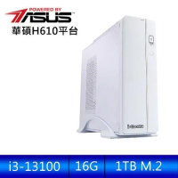 華碩平台 [美若天仙]i3四核效能電腦 (i3-13100/16G/1TB_M2 )