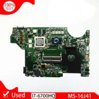 Used FOR MSI GE62 GE72 6QF Laptop MOTHERBOARD MS-16J41 DDR3 I7-6700HQ I7 CPU BOARD