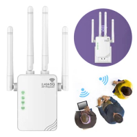 Wireless Internet Repeater 1200Mbps Dual Band 5.8GHz/2.4GHz WiFi Extender WiFi Range Extender for Home