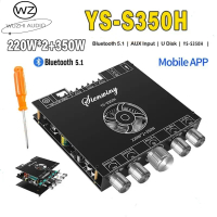 YS-S350H Amplifier Subwoofer 220W*2+350W Bluetooth 5.1 AUX Input U Disk Dengan Aplikasi Mobile APP