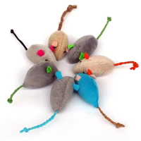 A Flexible  Furry Plush Cat Toy Soft Solid Interactive Mice Mouse Toys For Funny Kitten Pet Cats Pla